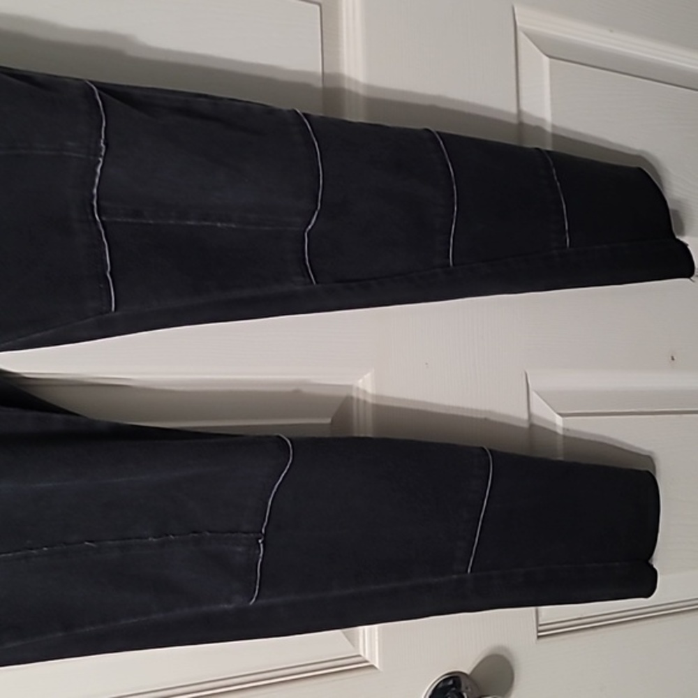 LIOR Paris 'Star' Faded Black Raw Hem Patchwork Jean-ish Leggings Women's 4 - Picture 6 of 10